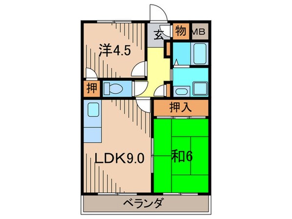 アルカディア宝塚（２０３）の物件間取画像